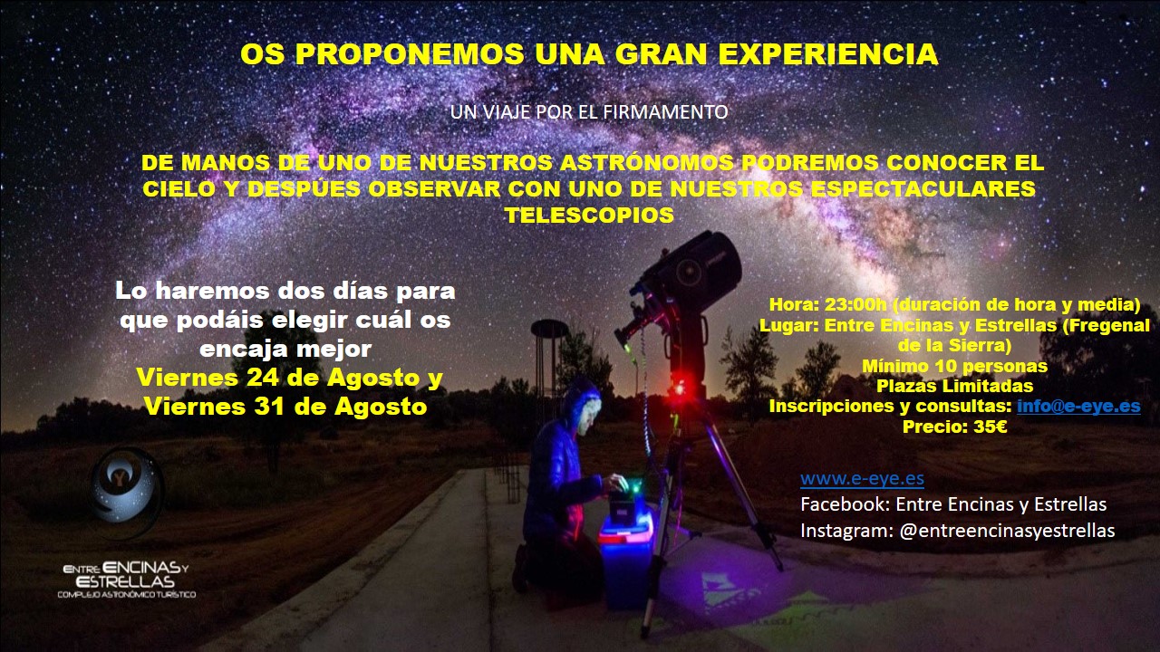 Astroturismo; Alojamiento Turístico; Actividades Astronómicas; Casa Rurales; Entre Encinas y Estrellas; Extremadura;